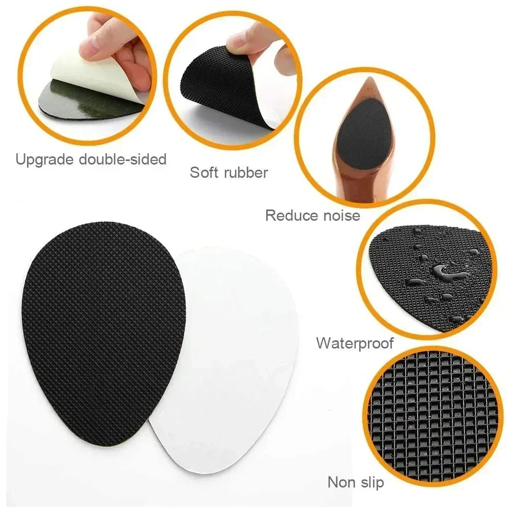 2/10Pcs Wear-Resistant Non-Slip Shoes Mat Self-Adhesive Forefoot High Heels Sticker High Heel Sole Protector Rubber Pads Cushion